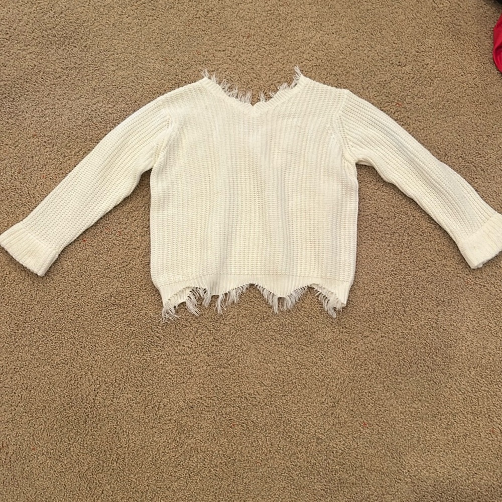 Shein White Sweater Size 160